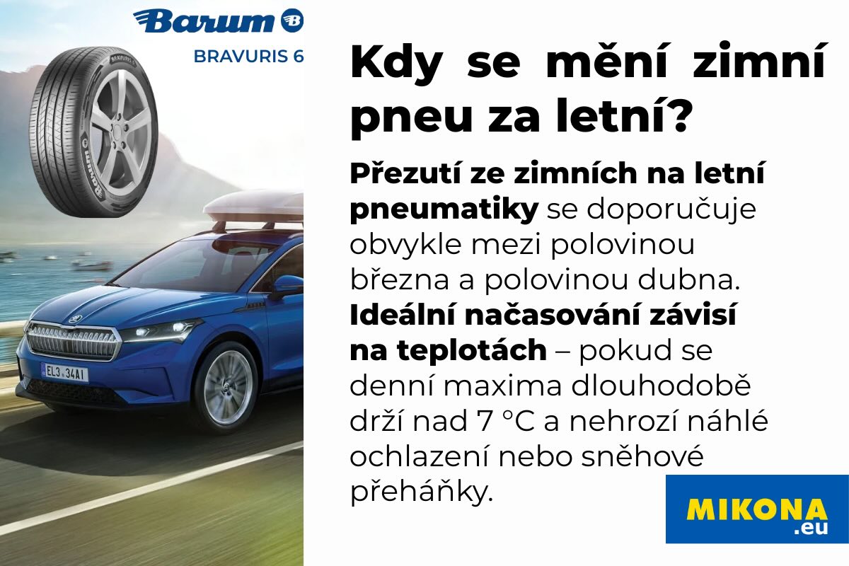 Kdy se mění pneumatiky na letní – přehled, rady a časté dotazy.